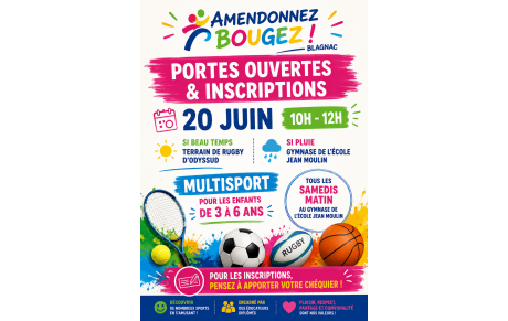 Portes ouvertes et inscriptions le 20 juin de 10-12h